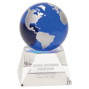 Crystal Globe on Clear Crystal Base