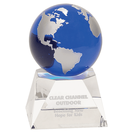 Crystal Globe on Clear Crystal Base-AKD Ink