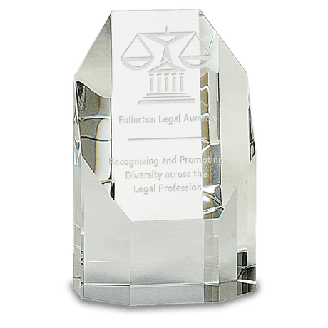 Small Clear Crystal Octagon Tower-AKD Ink