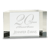 Small Clear Crystal Facet Block-AKD Ink