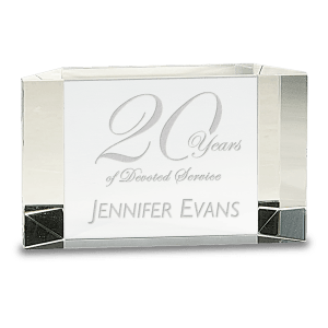 Small Clear Crystal Facet Block-AKD Ink