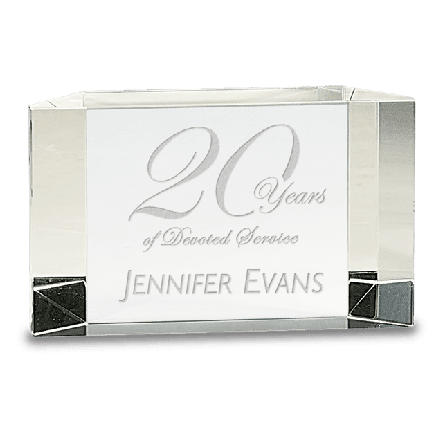 Small Clear Crystal Facet Block-AKD Ink