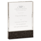 Medium Clear Fusion Crystal Award with Genuine  Marble-AKD Ink