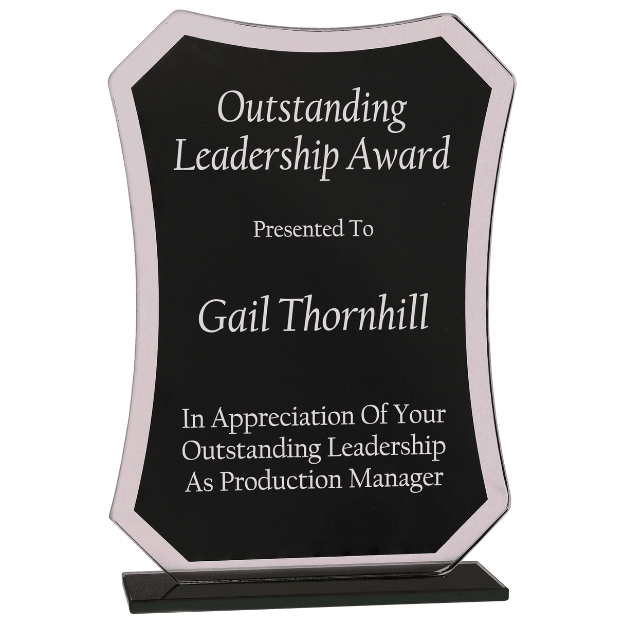 Small  Rectangle Reflection Glass Award-AKD Ink