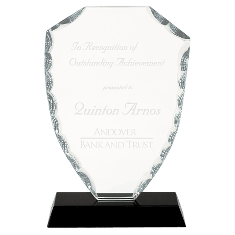 Small Shield Facet Glass on  Base-AKD Ink