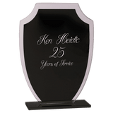 Small  Shield Reflection Glass Award-AKD Ink