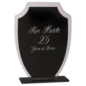Small  Shield Reflection Glass Award-AKD Ink
