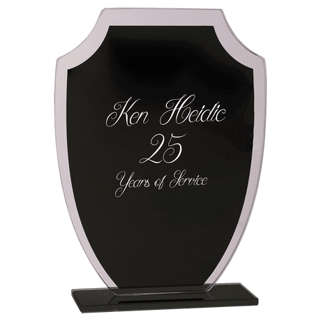 Small  Shield Reflection Glass Award-AKD Ink