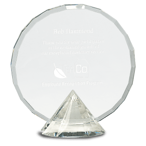 Clear Round Crystal on Clear Diamond Base-AKD Ink