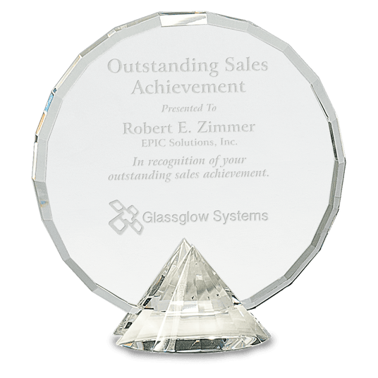 Clear Round Crystal on Clear Diamond Base-AKD Ink