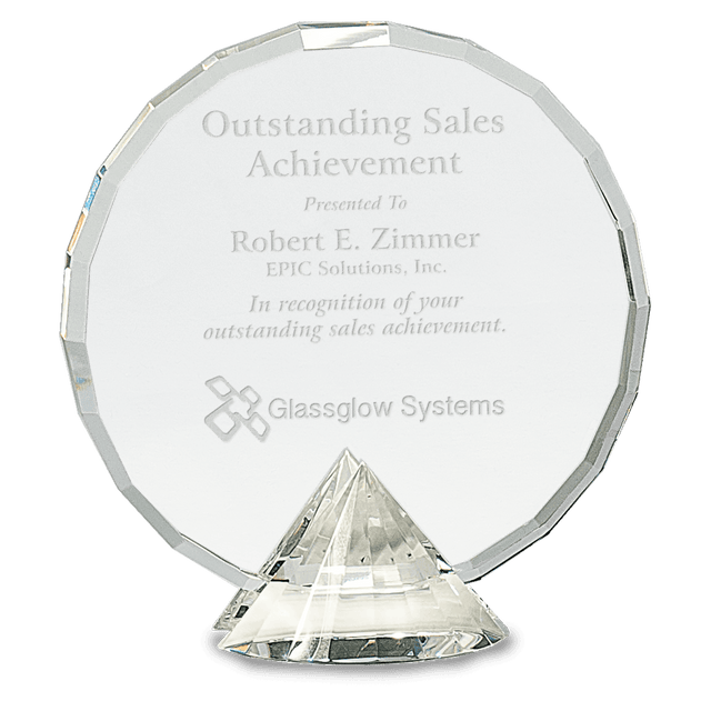 Clear Round Crystal on Clear Diamond Base-AKD Ink