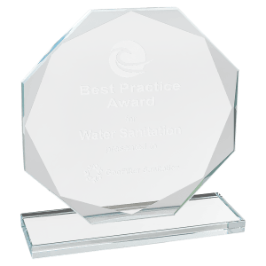 Medium Clear Glass Award-AKD Ink