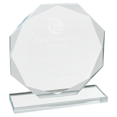 Medium Clear Glass Award-AKD Ink