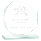 Medium Octagon Jade Glass Award-AKD Ink