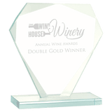 Medium Cut Diamond Jade Glass Award-AKD Ink