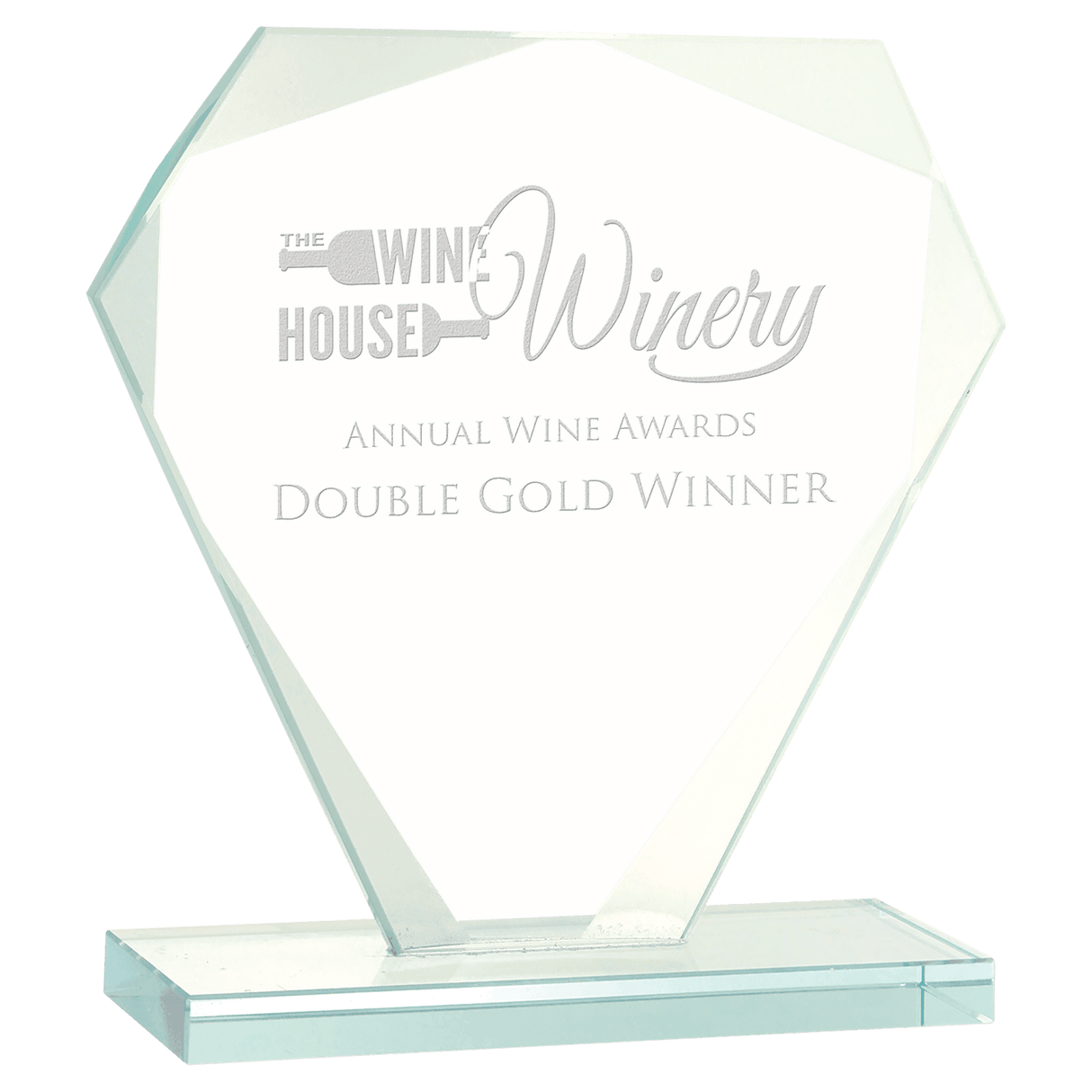 Medium Cut Diamond Jade Glass Award-AKD Ink