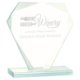Medium Cut Diamond Jade Glass Award-AKD Ink