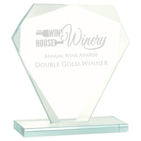 Medium Cut Diamond Jade Glass Award-AKD Ink
