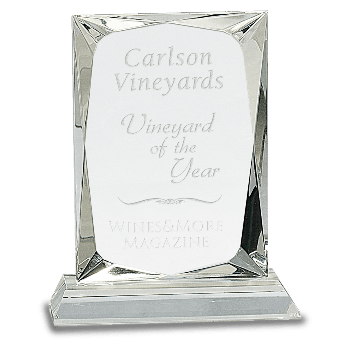 Small Crystal Rectangle On Clear Base