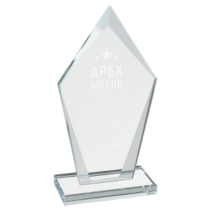 Small Diamond Clear Glass Award-AKD Ink