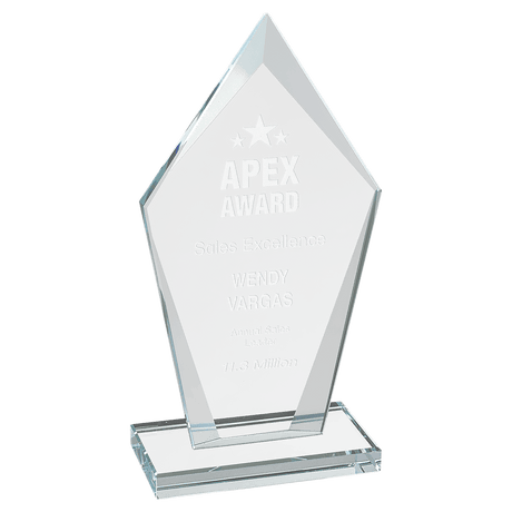 Small Diamond Clear Glass Award-AKD Ink