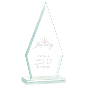 Small Triangle Jade Glass Award-AKD Ink
