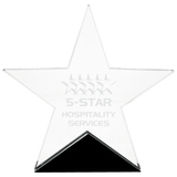 Medium Clear Glass Star on  Base