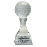Crystal Golf Ball on Clear Pedestal Base-AKD Ink