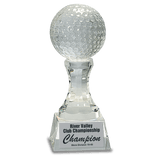 Crystal Golf Ball on Clear Pedestal Base-AKD Ink