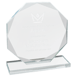 Small Octagon Clear Glass Award