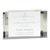 Medium Clear Crystal Facet Block-AKD Ink