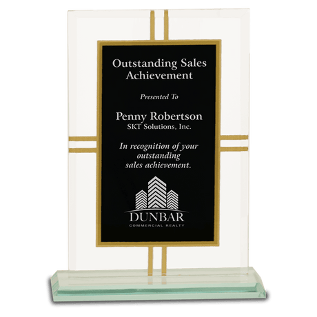Small Contemporary Glass 4-Point Award-AKD Ink