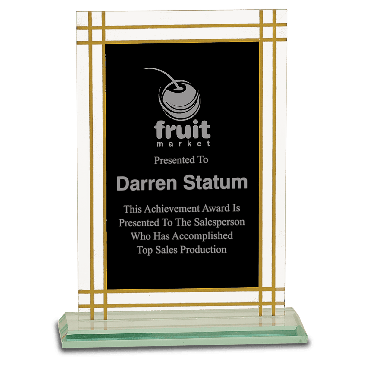 Small Contemporary Glass Full Border Award-AKD Ink