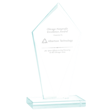 Small Diamond Jade Glass Award-AKD Ink