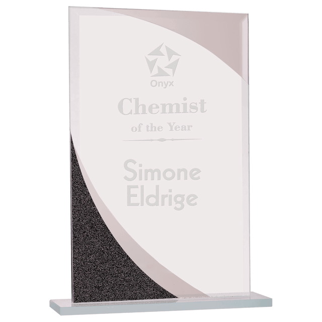 Small Rectangle Designer Glass Award Trophy-AKD Ink