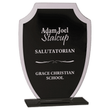 Large  Shield Reflection Glass Award-AKD Ink