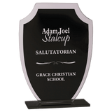 Large  Shield Reflection Glass Award-AKD Ink