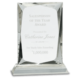 Medium Crystal Rectangle On Clear Base