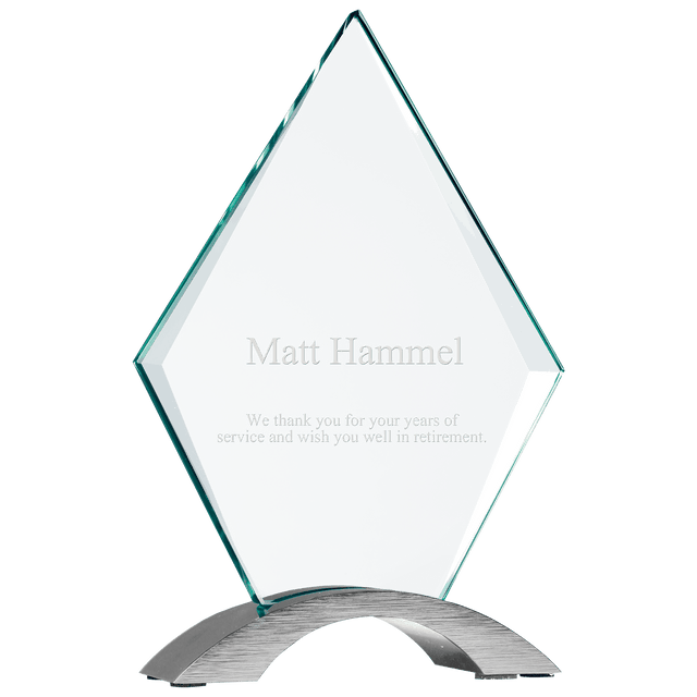 Small Diamond Cosmic Glass with Silver Base-AKD Ink
