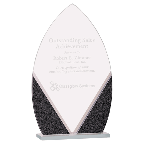 Small Oval Designer Glass Award