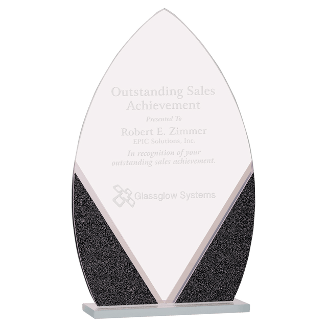 Small Oval Designer Glass Award-AKD Ink