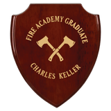 Rosewood Piano Finish Shield Plaque-AKD Ink