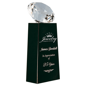 Crystal Diamond on  Crystal Pedestal-AKD Ink