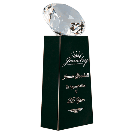 Crystal Diamond on  Crystal Pedestal-AKD Ink