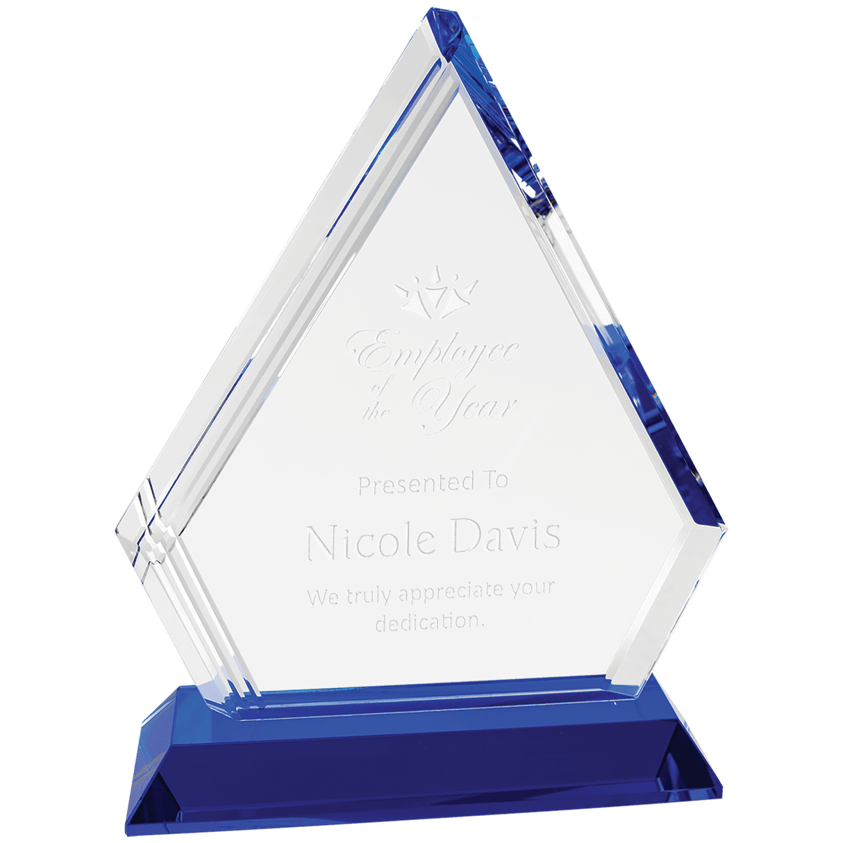 Small Crystal Diamond on  Pedestal Base-AKD Ink