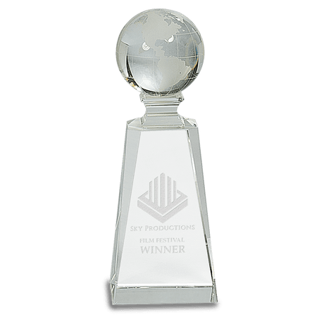 Crystal Globe on Clear Tower-AKD Ink