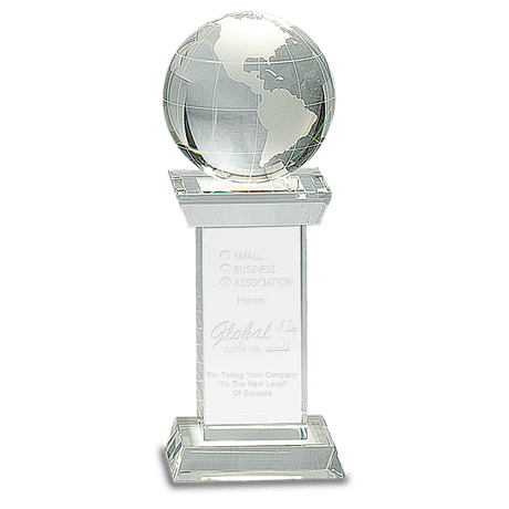 Crystal Globe on Clear Tower-AKD Ink
