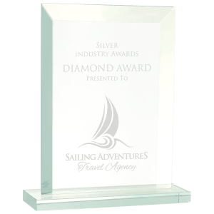 Medium Rectangle Jade Glass Award-AKD Ink