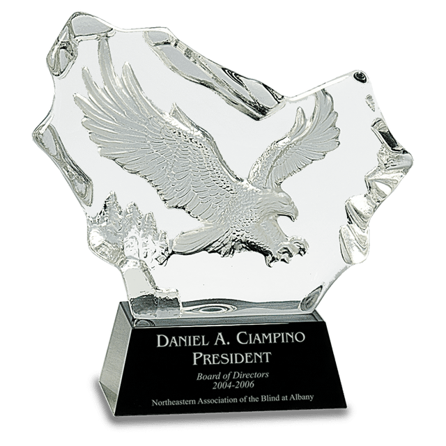 Crystal Carved Eagle on  Base-AKD Ink