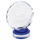 Large Round Facet Crystal on  & Clear Round Base-AKD Ink